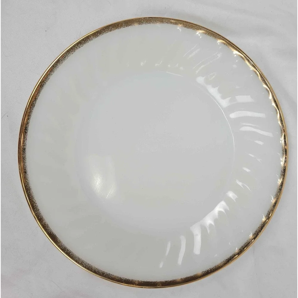 Vintage Oven Fire-King Ware White Porcelain Plate